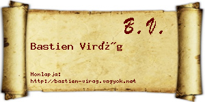 Bastien Virág névjegykártya